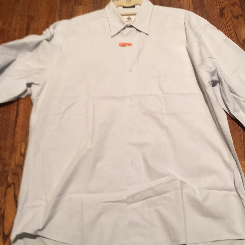 Via Veneto pale blue cotton dress shirt Sz L Italy
